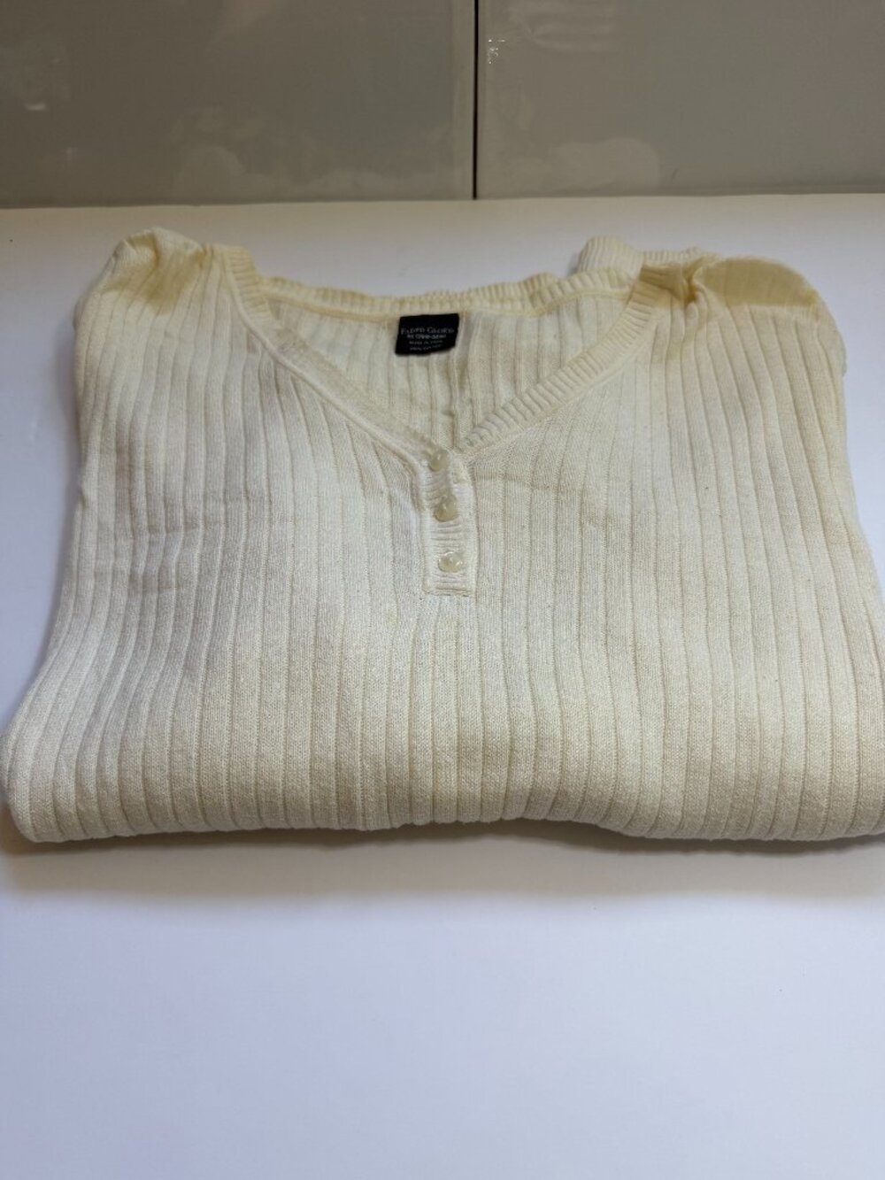 Faded Glory Off-White Knit Sweater W 4X